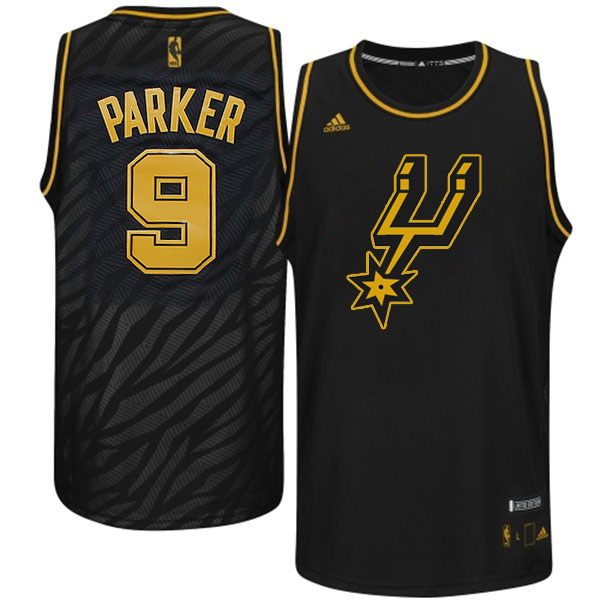 Men's  Spurs #9 Tony Parker Precious Metals Fashion Jersey